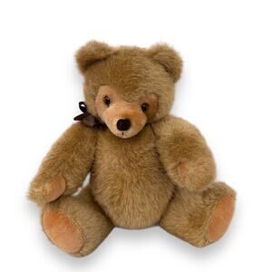 Vintage Charm Co Teddy Bear 1982 Plush Stuffed Animal 12" Fully Jointed Toy